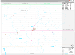 Republic County, KS Digital Map Premium Style