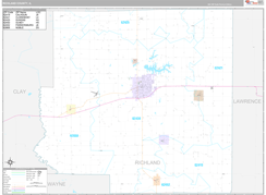 Richland County, IL Digital Map Premium Style