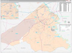 Richmond County, GA Digital Map Premium Style