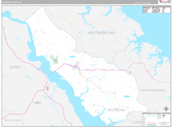 Richmond County, VA Digital Map Premium Style
