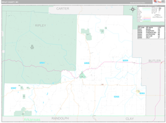 Ripley County, MO Digital Map Premium Style