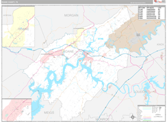 Roane County, TN Digital Map Premium Style