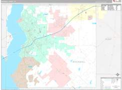 Rockwall County, TX Digital Map Premium Style