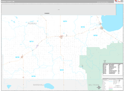 Roseau County, MN Digital Map Premium Style