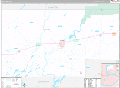 Rusk County, WI Digital Map Premium Style