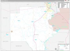 Russell County, AL Digital Map Premium Style