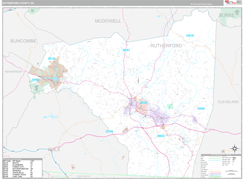 Rutherford County, NC Digital Map Premium Style