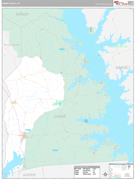 Sabine County, TX Digital Map Premium Style