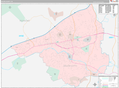 Salem County, VA Digital Map Premium Style