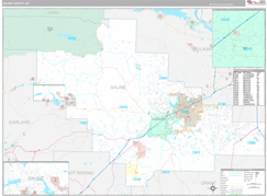 Saline County, AR Digital Map Premium Style