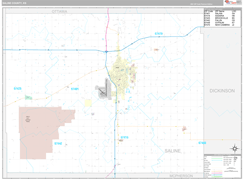 Saline County, KS Digital Map Premium Style