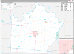 Saline County, MO Digital Map Premium Style