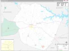 Saluda County, SC Digital Map Premium Style