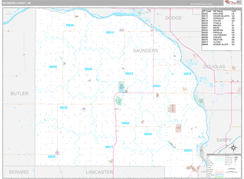 Saunders County, NE Digital Map Premium Style