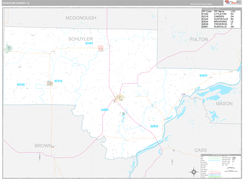 Schuyler County, IL Digital Map Premium Style