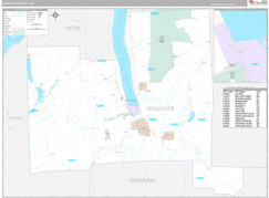 Schuyler County, NY Digital Map Premium Style
