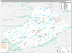Schuylkill County, PA Digital Map Premium Style