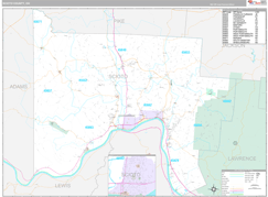 Scioto County, OH Digital Map Premium Style