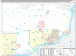 Scott County, IA Digital Map Premium Style