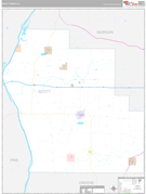 Scott County, IL Digital Map Premium Style