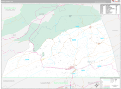 Scott County, VA Digital Map Premium Style