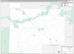 Searcy County, AR Digital Map Premium Style