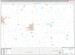 Seneca County, OH Digital Map Premium Style