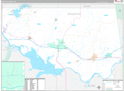 Sequoyah County, OK Digital Map Premium Style