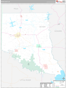 Sevier County, AR Digital Map Premium Style
