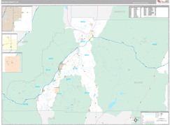 Sevier County, UT Digital Map Premium Style