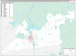 Shasta County, CA Digital Map Premium Style