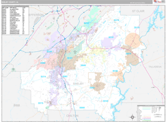 Shelby County, AL Digital Map Premium Style