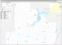 Shelby County, IL Digital Map Premium Style