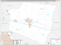 Shelby County, KY Digital Map Premium Style