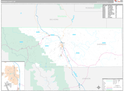 Sheridan County, WY Digital Map Premium Style