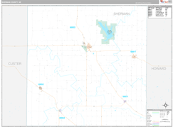 Sherman County, NE Digital Map Premium Style