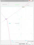 Sherman County, TX Digital Map Premium Style