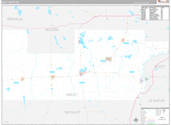 Sibley County, MN Digital Map Premium Style