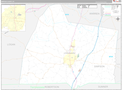 Simpson County, KY Digital Map Premium Style