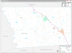 Simpson County, MS Digital Map Premium Style