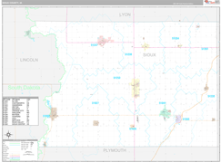 Sioux County, IA Digital Map Premium Style