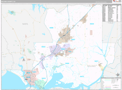 Solano County, CA Digital Map Premium Style