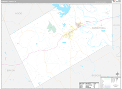 Somervell County, TX Digital Map Premium Style