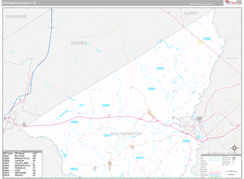 Southampton County, VA Digital Map Premium Style