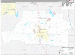 Spalding County, GA Digital Map Premium Style