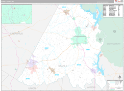 Stanly County, NC Digital Map Premium Style