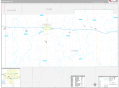 Stark County, ND Digital Map Premium Style