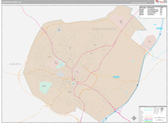 Staunton County, VA Digital Map Premium Style