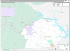 Stephens County, GA Digital Map Premium Style