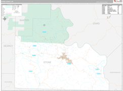 Stone County, AR Digital Map Premium Style